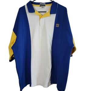 Vintage 90s Shirt Mens XXL Vantage VCC Polo Made in USA Retro Color Block Bright